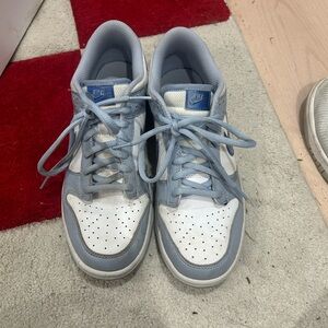 Nike Kids Light Blue and White Sneakers
